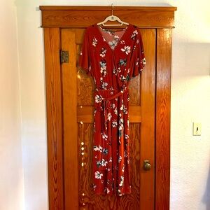 Rusty, Maroon Floral Jumpsuit